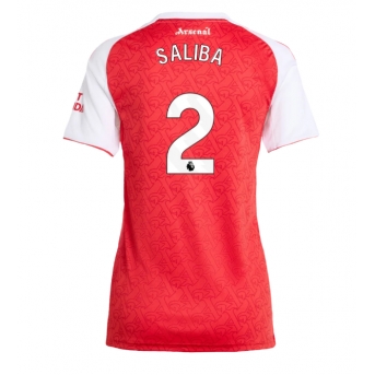 Billige Fotballdrakt Arsenal William Saliba #2 Replika Hjemmedrakt Dame 2025-26 Kortermet
